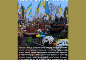 Strona z informacją o Dniu Wszystkich Świętych w Ukrainie.